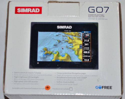 New simrad go7 xse chartplotter/fishfinder w/hdi transom mount transducer