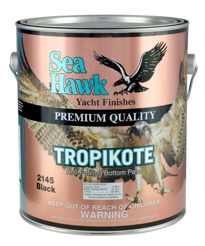 Sea hawk tropikote hard bottom paint, gallon, black 2145