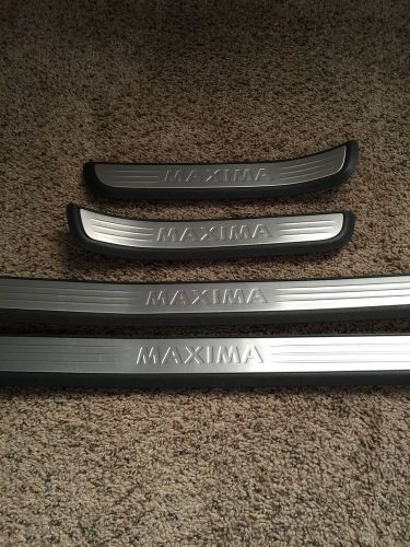 09-13 maxima driver (all 4) door rocker scuff plate sill molding trim.