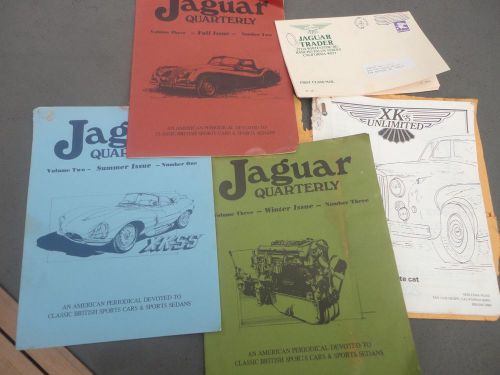 Vintage 3 jaguar quarterly issues + old parts catalog