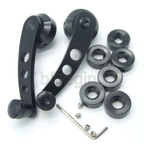 2x universal car window winder truck pickup manual door handle crank black new