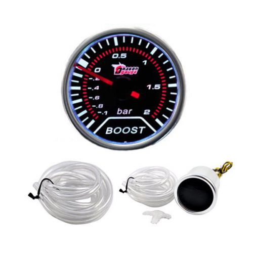 52mm car vehicle universal len white led turbo boost gauge vacuum meter