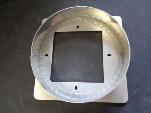 9&#034; round duct to a 5 3/4&#034; x 5 1/2&#034; square opening aluminum