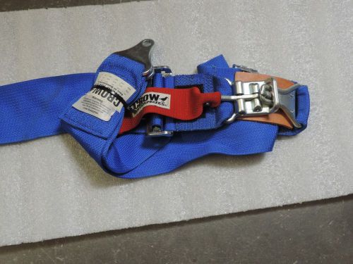 Crow 11223 blue 3&#039;&#039; grey latch &amp; link harness lap belt