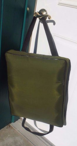 Vintage~kapok boat life preserver buoyant~shipmate~army green~cabin decor~nautic