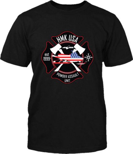 Hmk firefighters tshirt black - five adult sizes