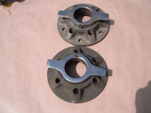 Halibrand pressure plates &amp; 2 prong wing nuts ala kurtis kraft indycar (2) ea.