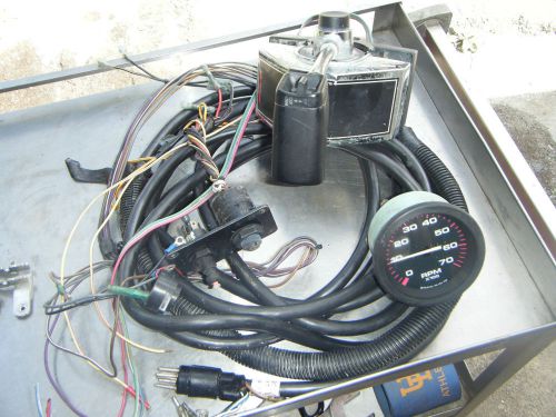 Mercury binnacle control box wiring harness and rpm gauge