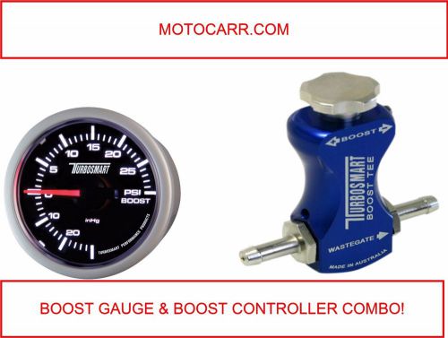 Turbosmart boost-tee (blue) manual turbo boost controller + 52mm 0-30psi gauge