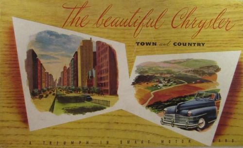 1946 chrysler sales brochure features town and country woody windsor new yorker