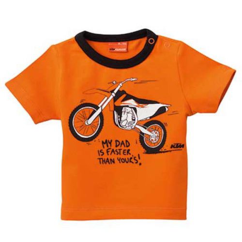 Ktm baby my daddy tee t-shirt 9 months &#034;my dad is faster then yours!&#034; 3pw1696501