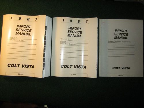 1987 dodge colt vista import service repair shop manual set