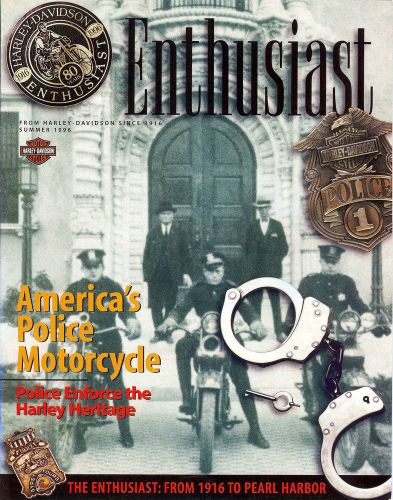 Summer 1996 harley-davidson enthusiast magazine -police on harley motorcycles