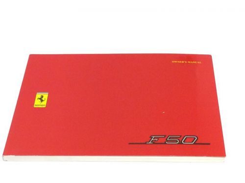 Ferrari  f50 owners manual 1st edition 1995 usa spec cat. # 993/95