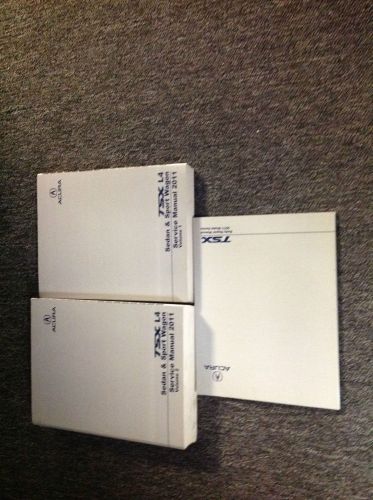 2011 acura tsx v-6 v6 sedan sport wagon service repair shop manual set w body