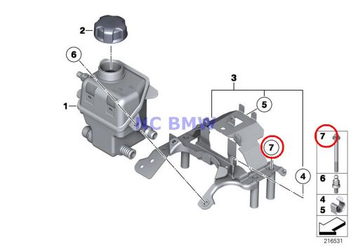 2 x bmw genuine engine block intercooler asa-bolt m8x85 e70 e70n e71 e72 f01 f01