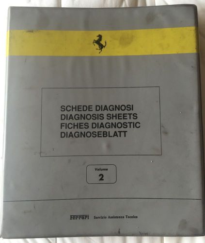 1998 ferrari diagnosis sheets f50 456 550 512tr 355 catalogue manual handbook