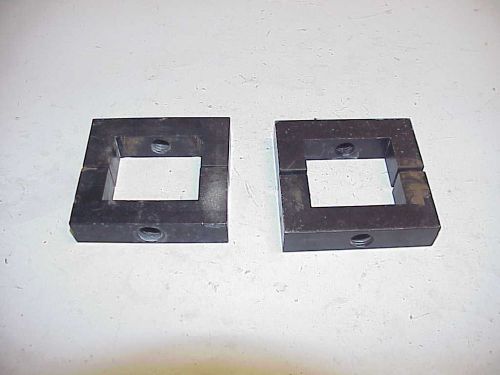 Two black-aluminum 2" x 2" square weight ballast clamps j13 imca ump wissota