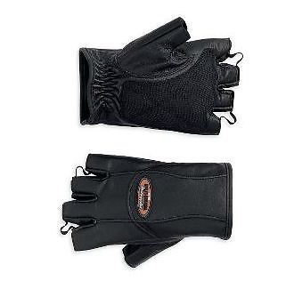 Genuine and brand new harley-davidson women's classica fingerless gloves, large