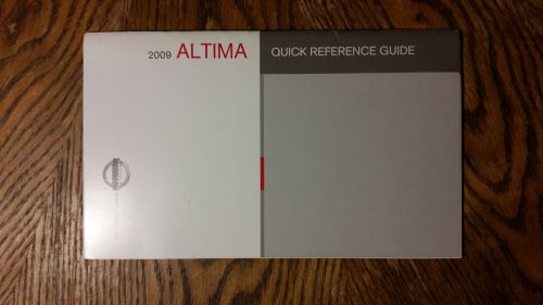 2009 nissan altima quick reference guide (very rare) -  fast free shipping!