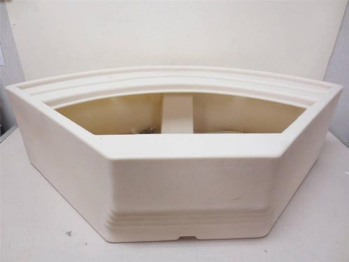 Wise pontoon boat seat base section only for 45" radius corner cushion off-white