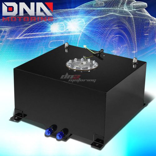 10 gallon/38l black aluminum racing/drift fuel/gas cell tank+cap+level sender
