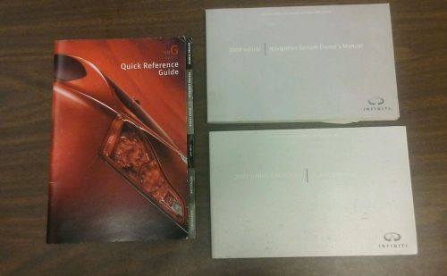 2009 infiniti g37 coupe owners manual set oem free shipping