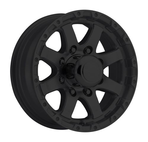16x6 8/6.5 aluminum t08 trailer wheel - black-wa6t83
