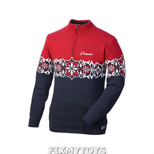 Oem polaris red white &amp; blue lake placid snowflake sweater sizes s-3xl