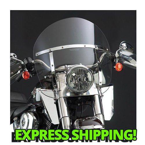 Harley heritage flst / softail slim switchblade windshield chopped tinted +mount