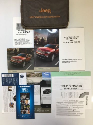 2016 jeep compass owners manual set new!! free same day shipping! #0412