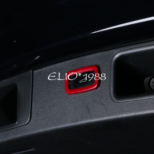 Red / blue interior rear trunk button cover trim 1pcs for porsche macan 14-16