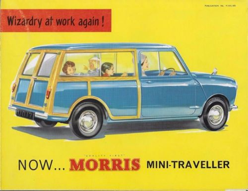 1960 morris mini traveller huge original brochure mint