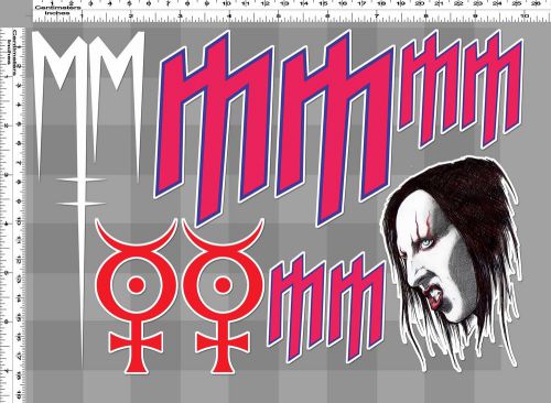 1 set marilyn manson singer artist decal sticker printed die-cut out vinyl