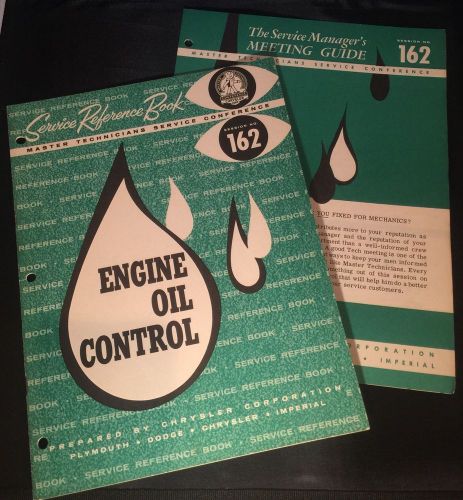 162 master technicians conference service reference book chrysler engine oil