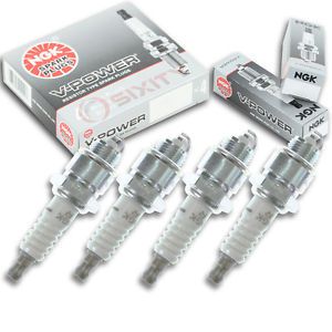 4pcs chrysler m383b ngk v-power spark plugs 8 cyl kit set engine xp