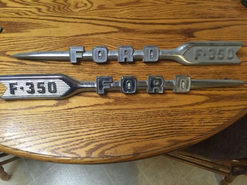 1960 ford truck f350 right &amp; left  front hood emblem spears