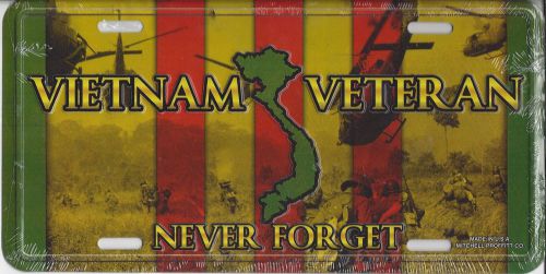 Vietnam veteren never forget license plate
