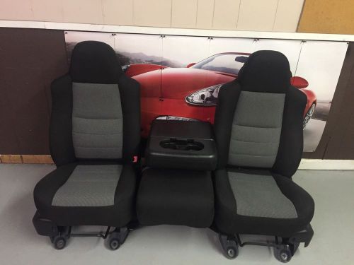99-07 ford f250 f350 super duty blck/grey 40/20/40 bucket seats w/jump seat