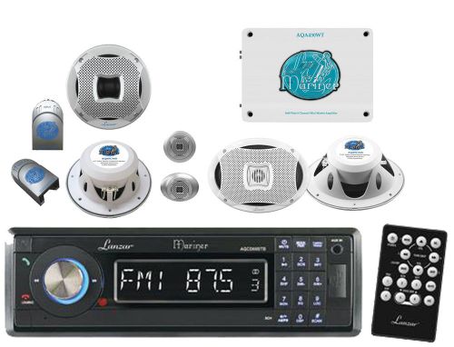 Lanzar marine radio + 6.5&#039;&#039; component system+ 2-way speakers+1600 watt amplifier