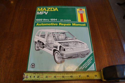 Haynes mazda mpv repair manual for 1989 thru 1994 all models