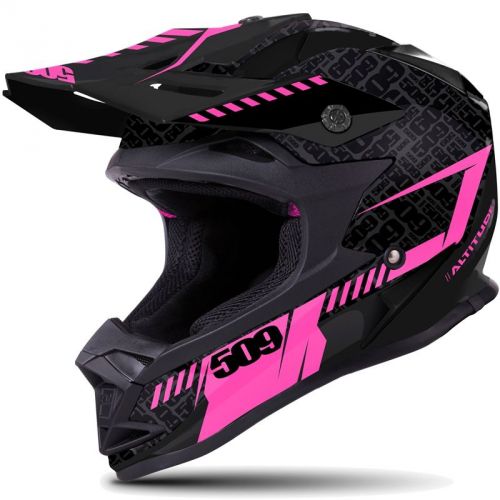 509 altitude snowmobile helmet - pink ops - matte black pink - 509-hel-apo-__