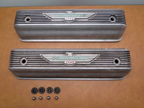Vintage ford thunderbird y block valve covers 1955 1956 1957 w/ nuts