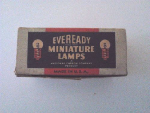 Vintage eveready g e 1490 miniature radio panel  7 lamps  unused in original box