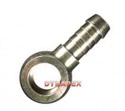 Fitting 8mm or 5/16" hose barb x 12mm or 7/16" banjo steel zinc plated    l-4i