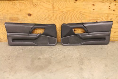 93-02 camaro graphite grey leather door panels used pair oem