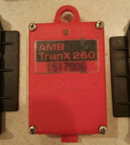 Amb tranx 260 transponder wireless new battery lasts 5 days on charge 2 brackets