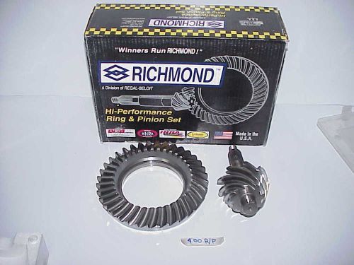 Richmond 9&#034; ford 4.00 polished ring &amp; pinion from a championship nascar team