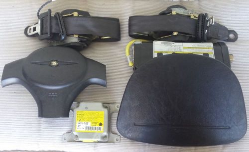 01-05 chrysler sebring coupe airbag set airbags seat belts and free controller