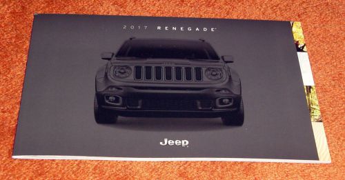 New 2017 jeep renegade deluxe dealer brochure from case  + free shipping